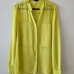 T Babaton Bergen Neon Chartreuse Silk Top